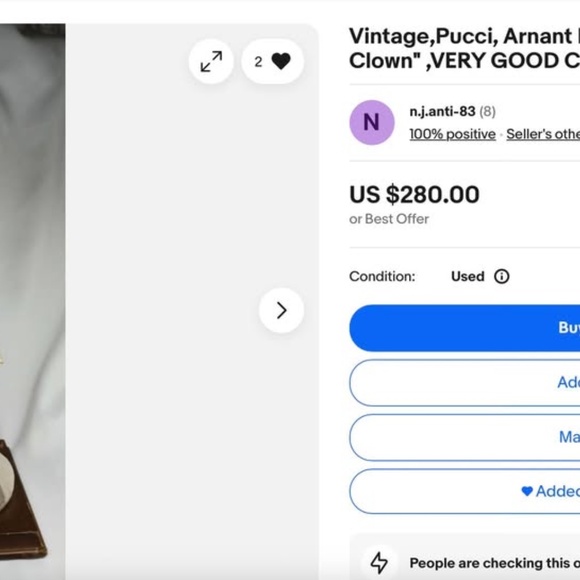 Vintage Giuseppe Armani The Pensive Clown w/Balloons Figure - Picture 6 of 6